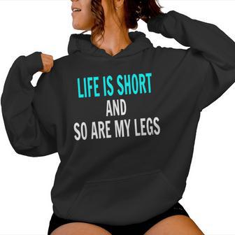 Short People Jokes Gag For Girls Sarcastic Women Hoodie - Thegiftio UK