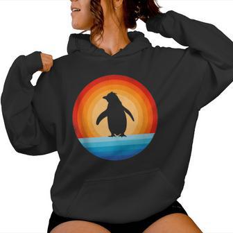Pingüino Retrointage 60S 70S Sunset Bird Lovers Hombres Es Sin Mangas Sudadera con capucha para mujer - Regaloses