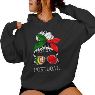 Portuguese Girl Portugal Woman Proud Portugal Flag Bandana Kapuzenpullover für Damen - Geschenkecke