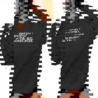 Powered By Cottage Cheese Bodybuilding Workout Gear Women Hoodie - Monsterry