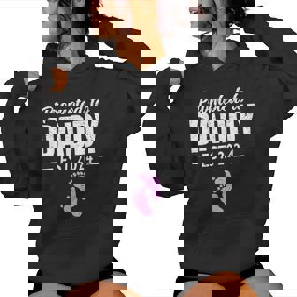 Promoted To Daddy Est 2024 Fathers Day First Time Dad Girl Women Hoodie - Monsterry