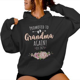 Promoted To Grandma Again 2025 Women Hoodie - Thegiftio UK