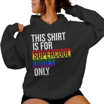 Proud Gay Quote Rainbow Color Lgbtq Women Hoodie - Thegiftio UK