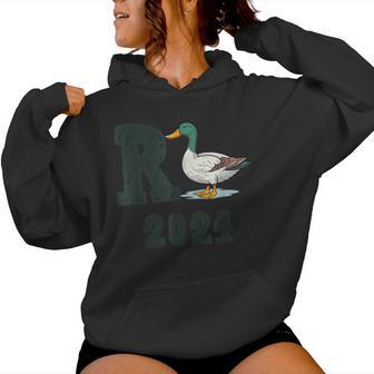 R Ente 2024 Rente 2024 Duck Retirement Kapuzenpullover für Damen - Geschenkecke