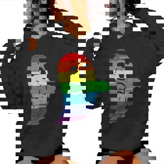 Rainbow Ghost Lgbt Gay Pride Lesbian Halloween Costume Women Hoodie - Thegiftio UK