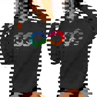 Rainbow Infinity Simbolo Autismo Awareness Neurodiversity Felpa con cappuccio da donna - Novitaregali