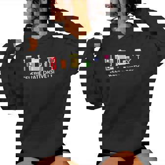 Rainbow Lgbt Drinking Celebrate Diversity Beer Women Hoodie - Monsterry