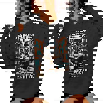 Read Banned Books Drink Coffee Fight Evil Book Reader Lovers Women Hoodie - Thegiftio UK