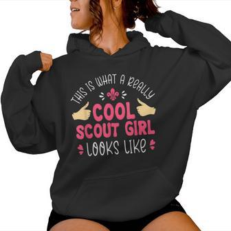 This Is What A Really Cool Scout Girl Looks Like Scouting Women Hoodie - Thegiftio UK