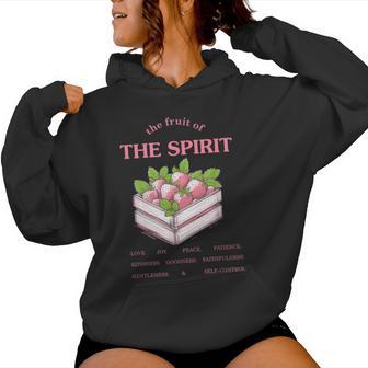 Retro Christian Bible Verse Fruit Of The Spirit Strawberry Women Hoodie - Thegiftio UK