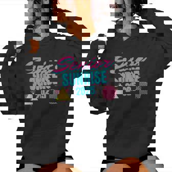 Retro Senior Sunrise 2025 High School 12Th Twelfth Grade Women Hoodie - Monsterry