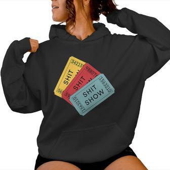 Retro Tickets To The Shit Show Sarcastic Women Hoodie - Monsterry