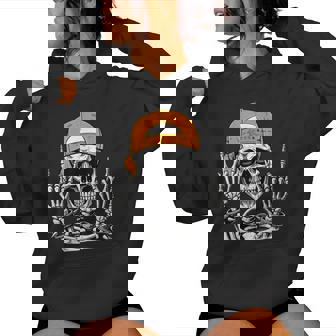 Rock Skeleton Cool Rocker Halloween Boys Women Hoodie - Monsterry