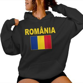 Romania Flag Romania Steagul Romaniei Romanian Flags Kapuzenpullover für Damen - Seseable