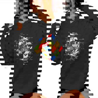 Rubik Cube Magic Cube Cube Rétro Rubiintage Nerd Sweat à capuche femme - Cadeauxyz