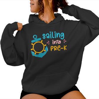 Sailing Into 1St Grade Back To School 2024 Kindergarten Women Hoodie - Thegiftio UK