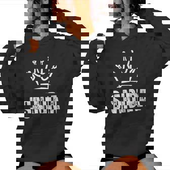 Sandra Queen Crown Nombre Personalizado De Cumpleaños 1 Ganador Sudadera con capucha para mujer - Regaloses