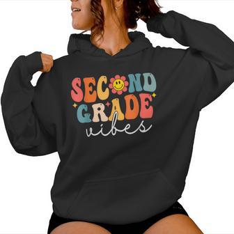 Second Grade Vibes 2Nd Grade Team Retro 1St Day Of School Women Hoodie - Thegiftio UK