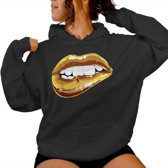 Sexy Graphic Lips Printed Lips Women Hoodie - Thegiftio UK