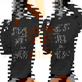 She's My Sweet Potato Cute Thanksgiving Fall Harvest Women Hoodie - Thegiftio UK