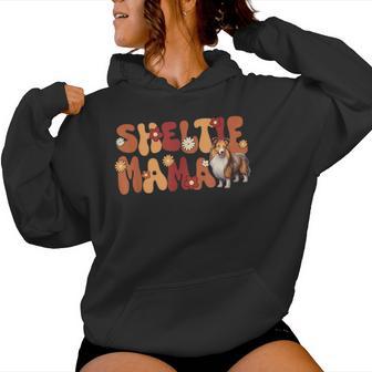 Shetland Sheepdog Groovy World's Best Sheltie Mama Kapuzenpullover für Damen - Geschenkecke