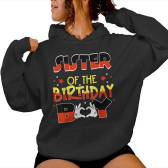 Sister Of The Birthday Boy Mouse Family Matching Women Hoodie - Thegiftio UK