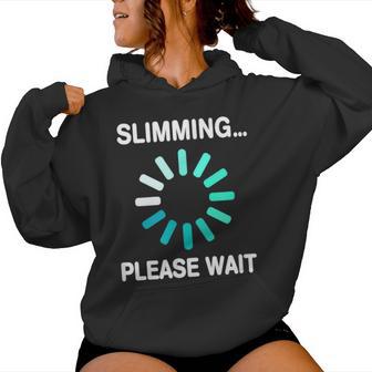 Slimming Weight Loss Diet Slim Down Humor Women Hoodie - Thegiftio UK