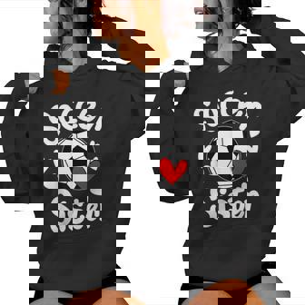 Soccer Sister Heart Big Sister Little Swing Brother Cute Women Hoodie - Monsterry