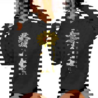 Sunshine Sunflower Duck Farm Animal Farming Life Farmer Women Hoodie - Monsterry