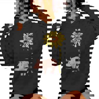 Sunshine Sunflower Pig Farm Animal Farming Life Farmer Women Hoodie - Monsterry
