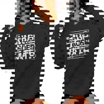 Support Chicago Teacher Matter Union Education Red For Ed Women Hoodie - Monsterry