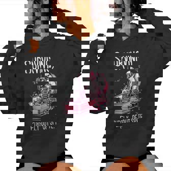 Surviving Purely Out Of Spite Skeleton Skull Sarcastic Women Hoodie - Thegiftio UK