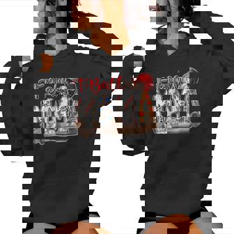 Tball Mama Leopard Bleached Tball Heart Mom Women Hoodie - Monsterry