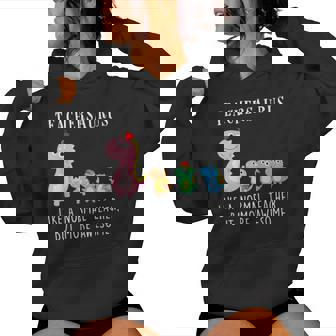 Teachersaurus Like A Normal Teacher But More Awesome Teacher Women Hoodie - Monsterry