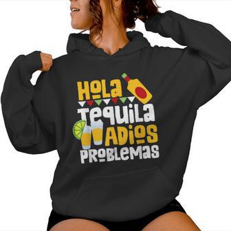 Tequila Cinco De Mayo Hola Tequila Adios Problemas Kapuzenpullover für Damen - Geschenkecke