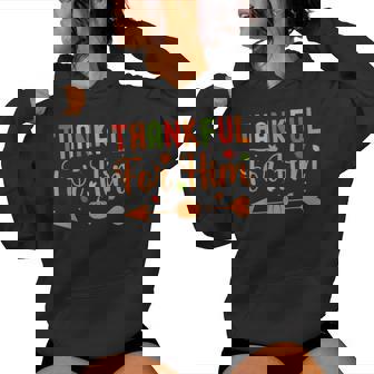 Thankful For Him Couples Fall Matching Couple Thanksgiving Women Hoodie - Thegiftio UK