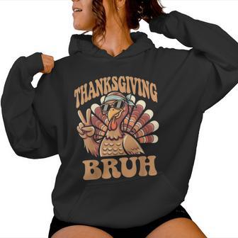 Thanksgiving Bruh Turkey Fall Boys Women Hoodie - Thegiftio UK