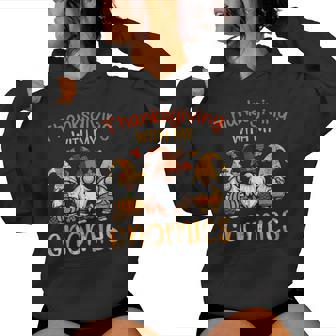 Thanksgiving With My Gnomies Fall Gnome Family Kid Women Hoodie - Thegiftio UK