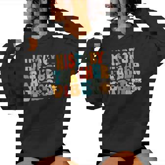History Teacheribes Retro 1Er Día De Escuela Maestro Genial Sudadera con capucha para mujer - Regaloses