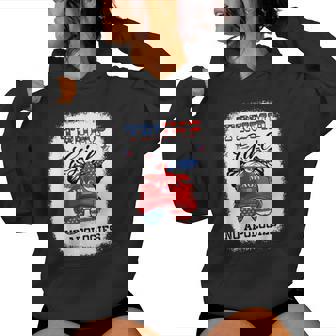 Trump Girl No Apologies Maga 2024 Messy Bun Vote Trump 45 47 Women Hoodie - Monsterry