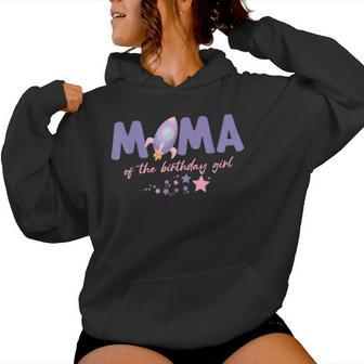 Two The Moon Mama Of The Birthday Girl Astronaut Family Women Hoodie - Thegiftio UK