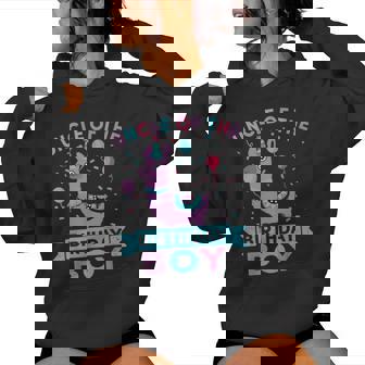 Uncle Of The Birthday Boy Llama Family Party Decorations Women Hoodie - Thegiftio UK