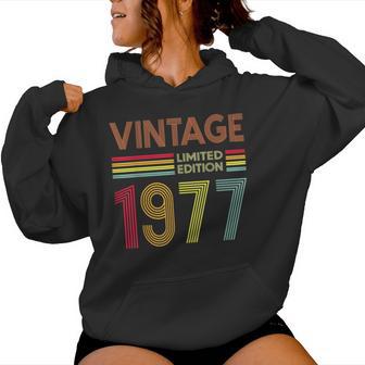 Vintage 1977 45 Years Old And 45Th Birthday Women Hoodie - Thegiftio UK