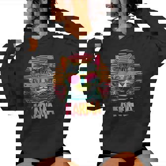 Vintage Cat Karma Lovers For Ns Girls Men Women Hoodie | Seseable UK