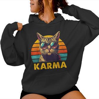 Vintage Cat Music For Nage Girls Children Karma Kapuzenpullover für Damen - Geschenkecke