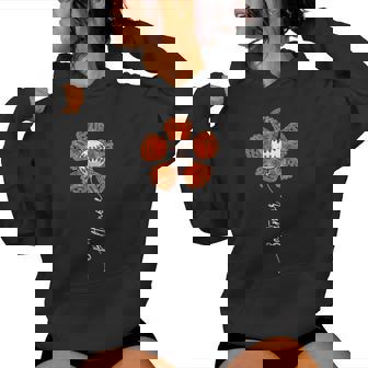 Vintage Flower Baseball Baltimore Lover Player And Fans Women Hoodie - Thegiftio UK