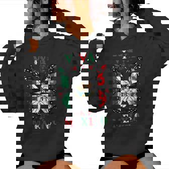 Viva Mexico Mexican Independence Day Butterfly Flag Mexico Women Hoodie - Thegiftio