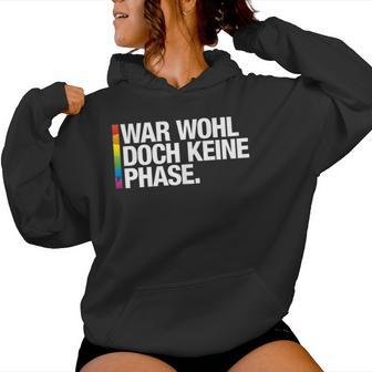 War Wohl Doch Keine Phase Pride Merch Csd Queer Rainbow Kapuzenpullover für Damen - Geschenkecke