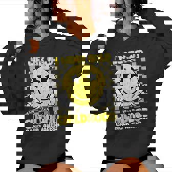 I Wear Gold For Childhood Cancer Awareness Kid Women Hoodie | Mazezy