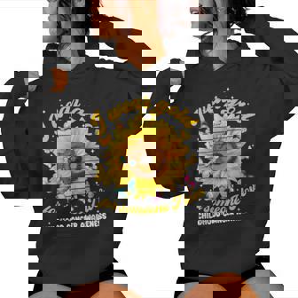 I Wear Gold Childhood Cancer Awareness Sunflower Women Women Hoodie - Thegiftio UK